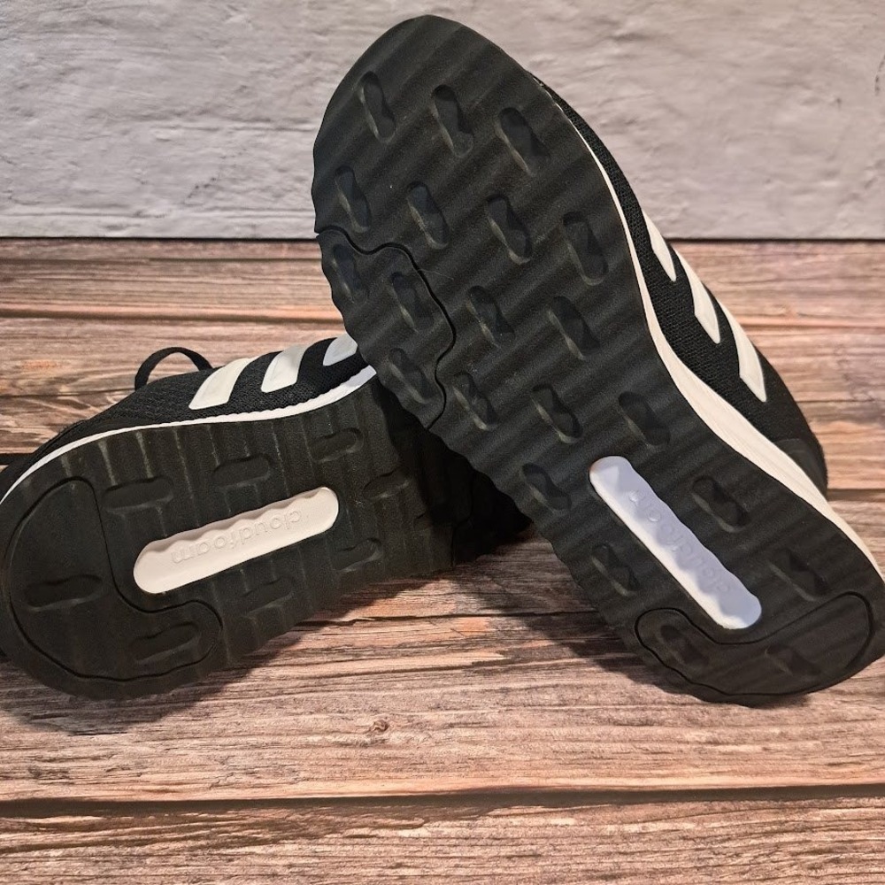 Adidas Run 60s 3.0 Sneakers Black White Cloudfoam Running Shoes Womens 6.5 - Picture 7 of 7